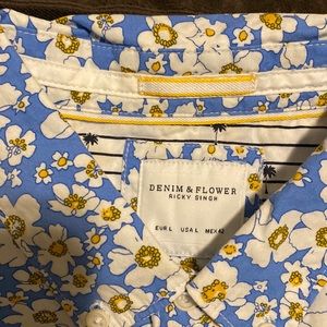 Denim flower floral
